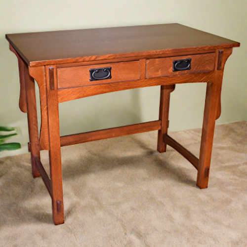 Mission Quarter Sawn Oak Writing Desk - MC